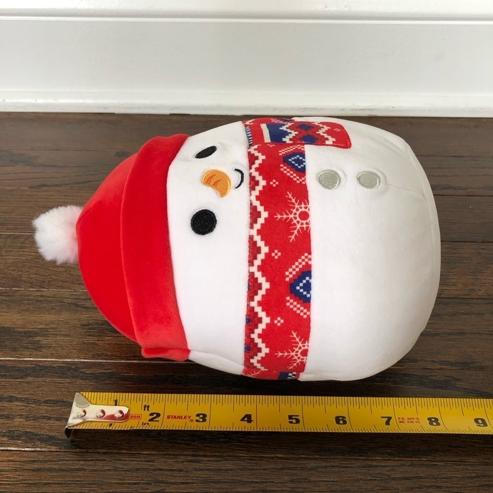 *NWT* Squishmallows Holiday 8” Manny the Snowman w/Fuzzy Hat - Picture 8 of 8